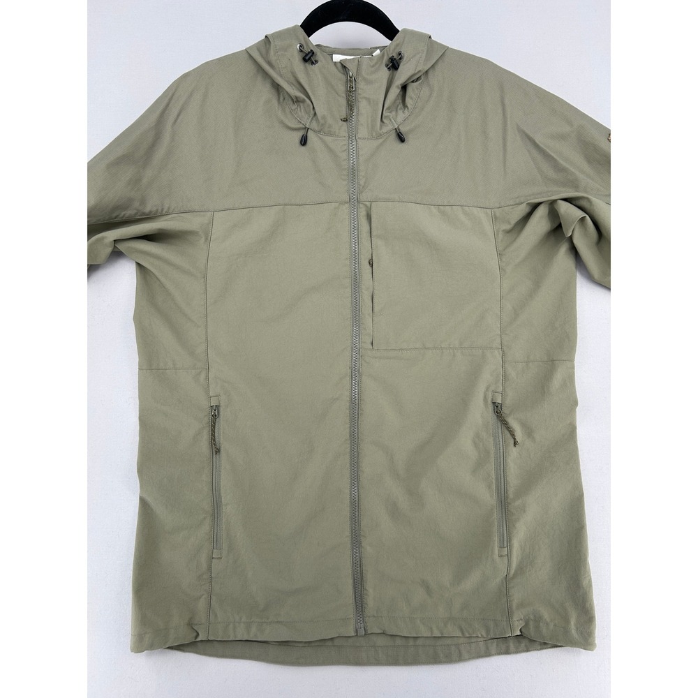 Fjallraven Abisko Midsummer Jacket Mens XL Green Lightweight Hooded 81151 - Picture 12 of 12
